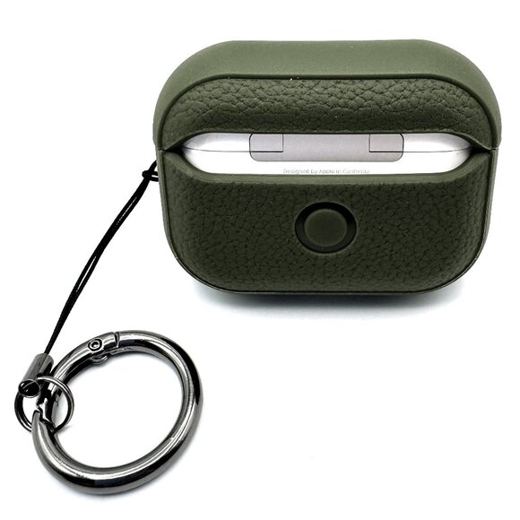 NWT DARK GREEN Textured Silicone Case for Apple AirPods Pro 2 - Picture 4 of 5